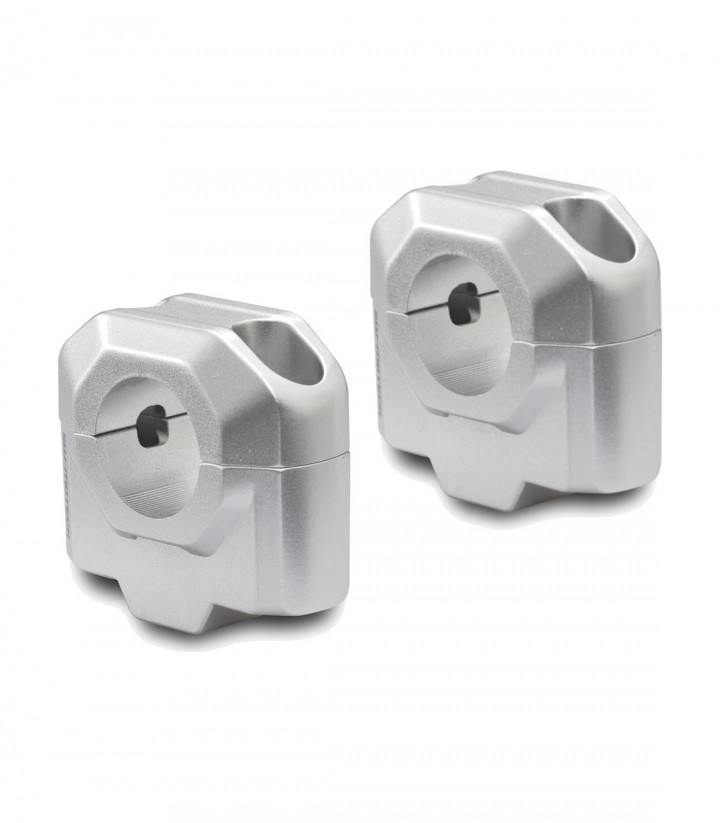 Lenkererhöhungen 30 mm für Ø 28 mm SW-MOTECH in Silber LEH.00.039.24100.30/S
