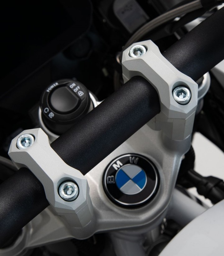 Torretas Elevadoras de Manillar 40 mm para BMW R 1200 GS LC (12-18), R 1250 GS (18-24) SW-MOTECH en Plateado LEH.07.039.12401/S