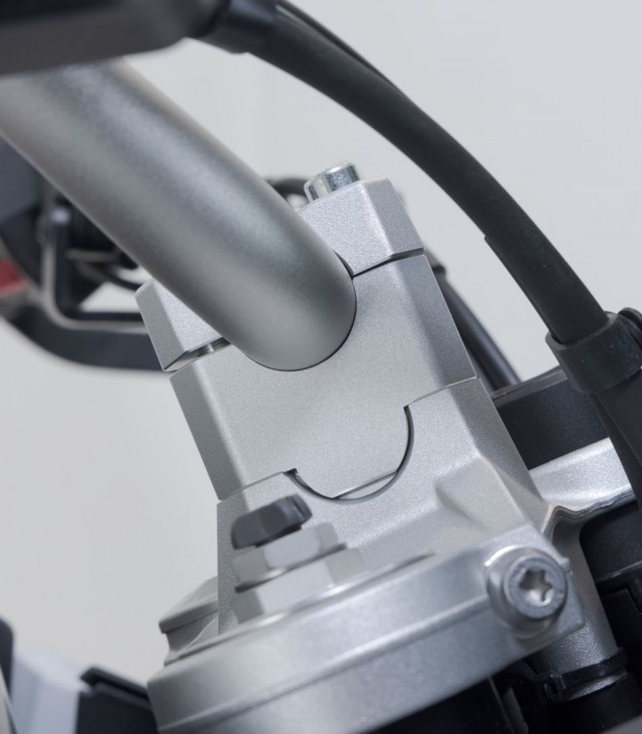 SW-MOTECH Handlebar Risers 30 mm for BMW F 750 GS (17-20), F 800 GS (23) Handlebars in Silver LEH.07.039.12900/S