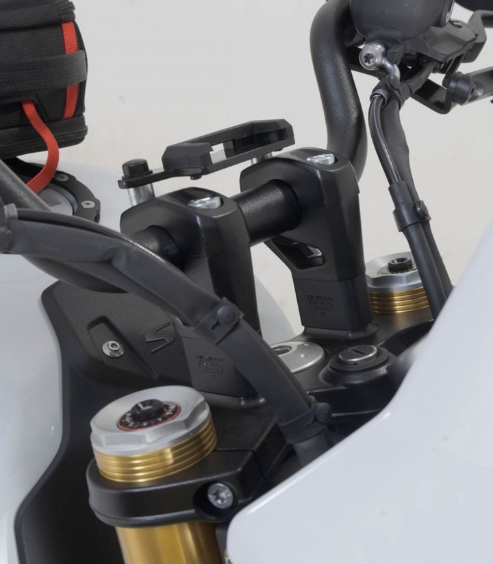 SW-MOTECH Handlebar Risers 30 mm for BMW R 12 G/S (25) Handlebars in Black LEH.07.039.13200/B