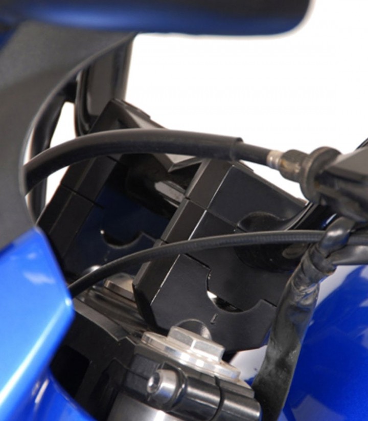 Lenkererhöhung 20 mm für Kawasaki Z1000 (06-09), Z750 (03-06), Z750R (11-12) von SW-MOTECH in Schwarz LEH.08.039.12100/B