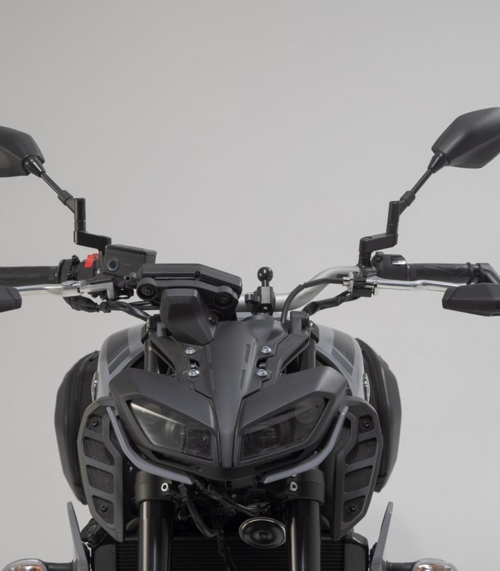 Protectores de Maneta con Deflector SW-MOTECH varios modelos de CFMOTO y Yamaha LVG.06.861.11000/B en Negro
