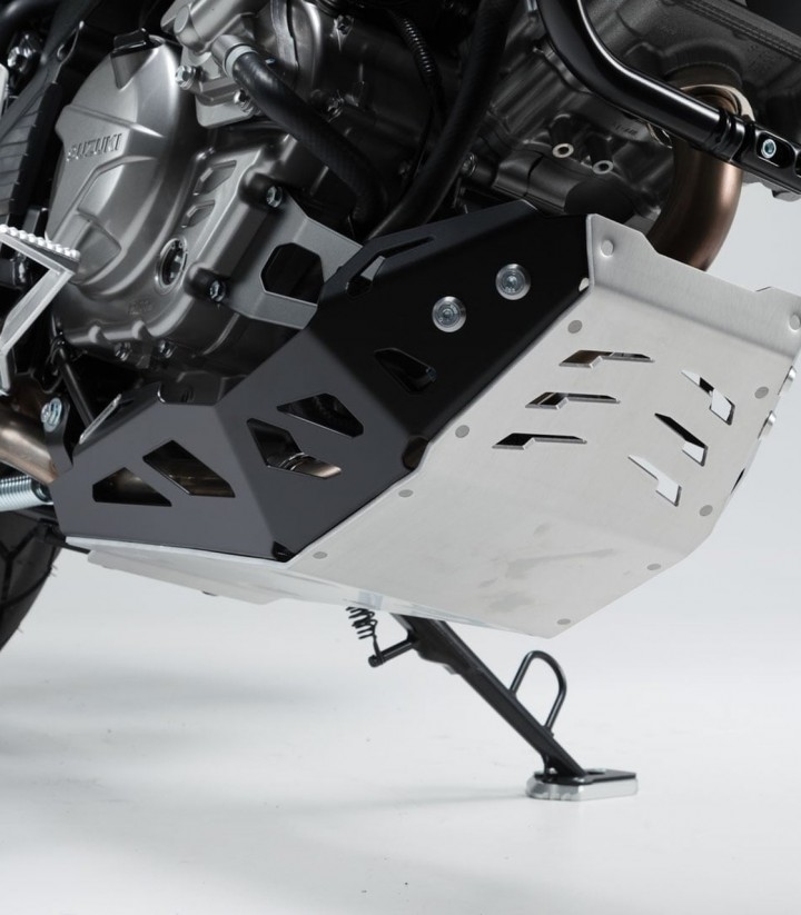 Protector de Cárter SW-MOTECH Negro y Plateado Suzuki V-Strom 650 (11-16) MSS.05.759.10001/B