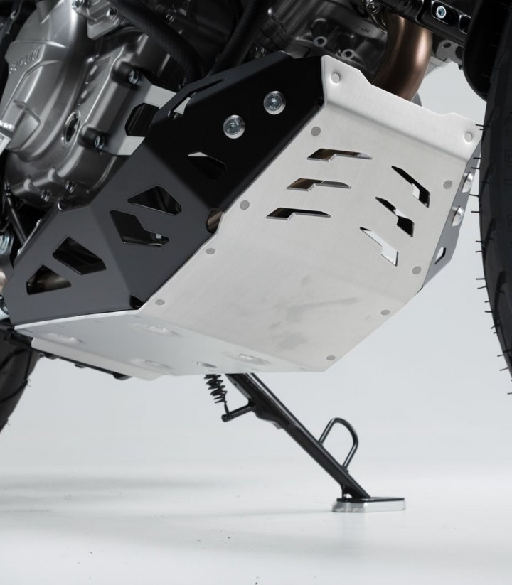 Protector de Cárter SW-MOTECH Negro y Plateado Suzuki V-Strom 650 (11-16) MSS.05.759.10001/B