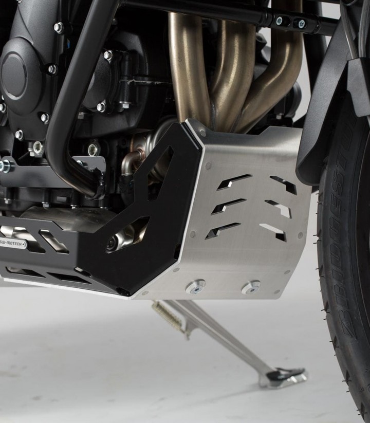 Protector de Cárter SW-MOTECH Negro y Plateado varios modelos de Triumph MSS.11.752.10001/B