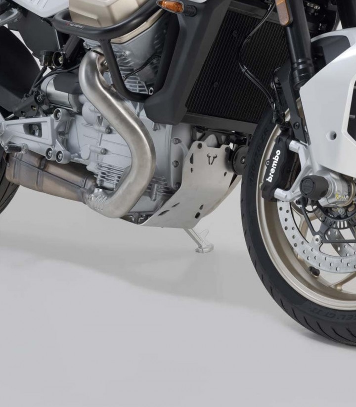 Protector de Cárter SW-MOTECH Plateado Moto Guzzi V100 Mandello (22) MSS.17.038.10000/S