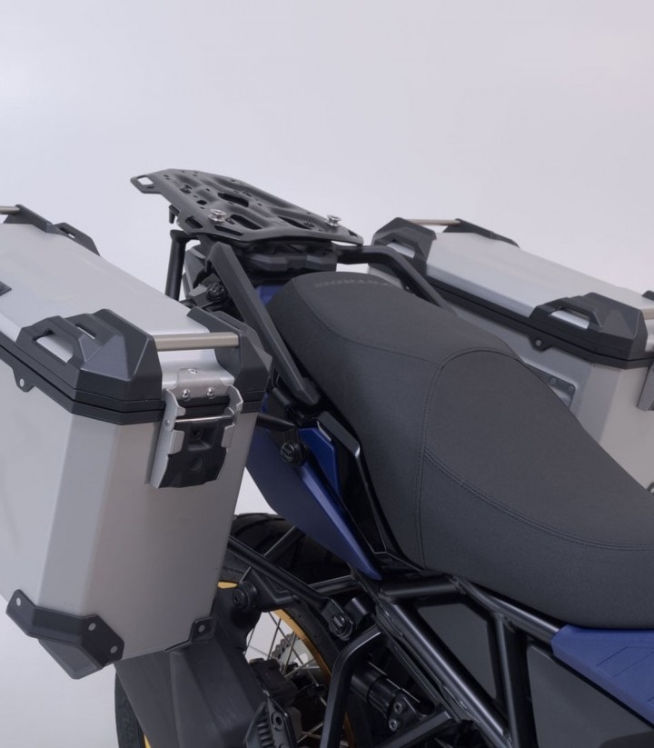 Pack Maletas Laterales + Baúl 38 L TRAX ADV en Plateado + Soportes Suzuki V-Strom 800 (22) SW-MOTECH ADV.05.845.75000/S