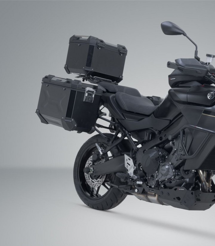 Pack Maletas Laterales + Baúl 38 L TRAX ADV en Negro + Soportes Yamaha Tracer 9 (24) SW-MOTECH ADV.06.597.75000/B