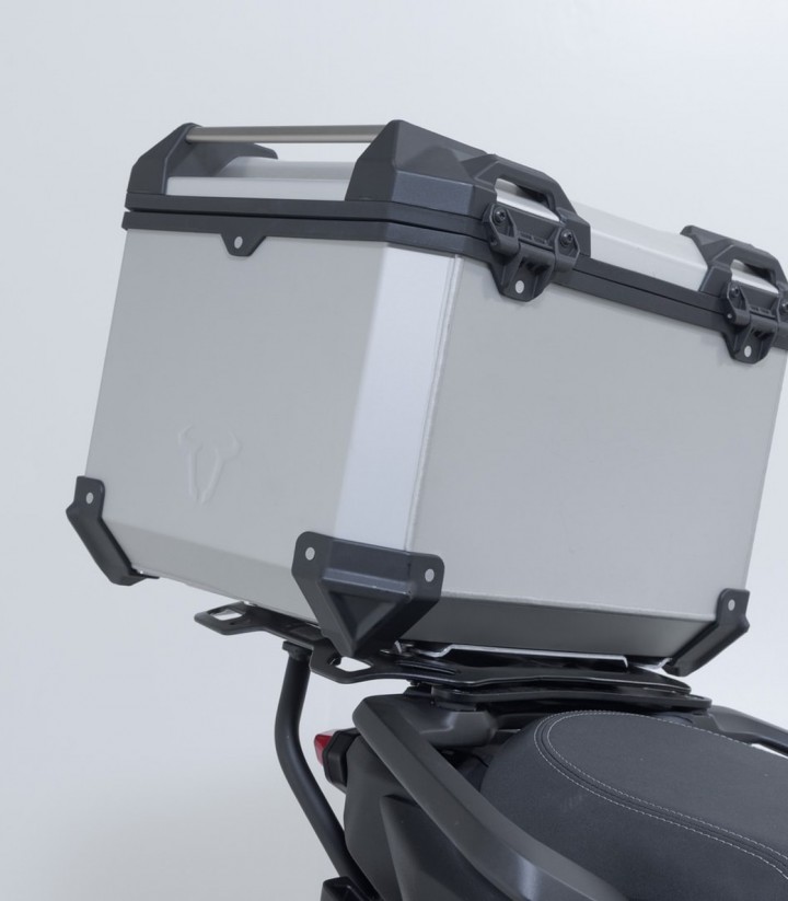 Pack Maletas Laterales + Baúl 38 L TRAX ADV en Plateado + Soportes Yamaha Tracer 9 (24) SW-MOTECH ADV.06.597.75000/S