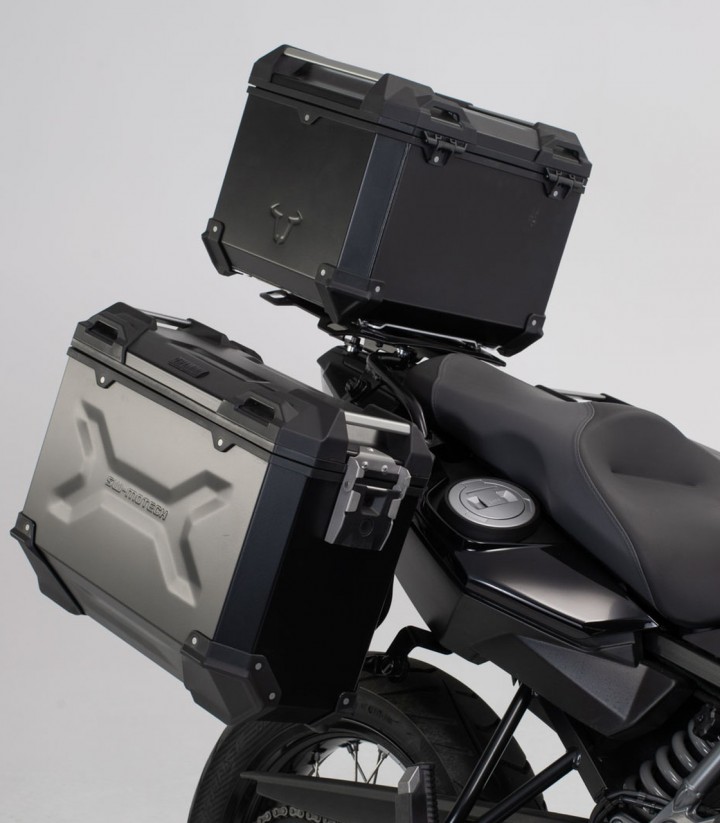 Set Seitenkoffer + Topcase 38 L TRAX ADV in Schwarz + Träger BMW F 650/700/800 GS (07-18) SW-MOTECH ADV.07.559.75002/B