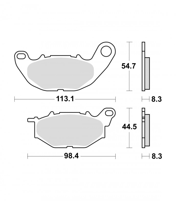 Braking Semi-metallic Brake Pads for Various models of Yamaha 968SM1