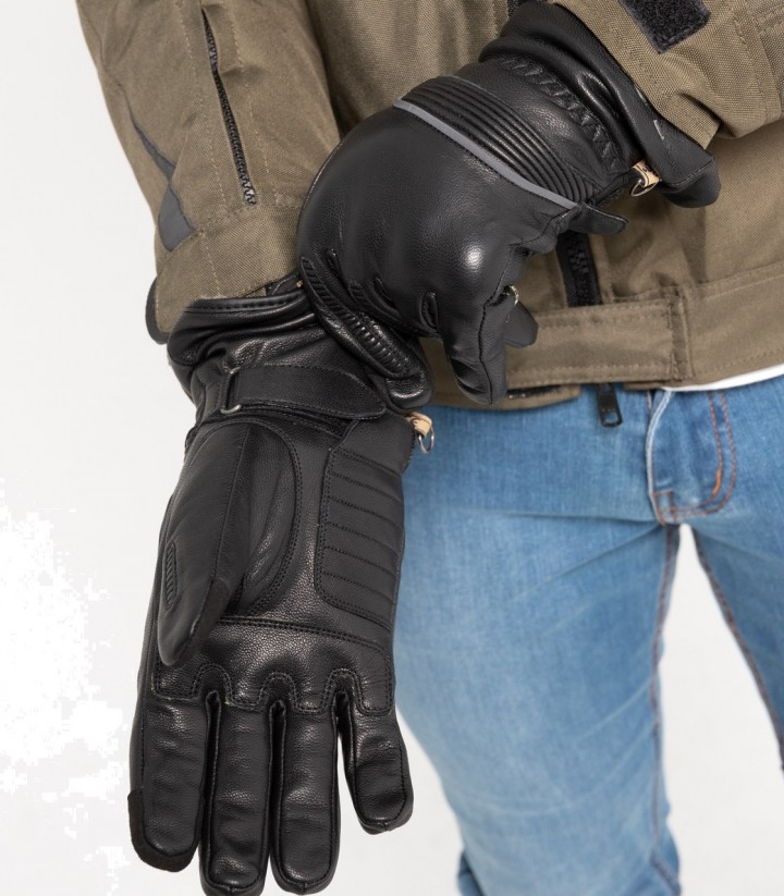 Guantes de Moto de Invierno By City Lyon de Hombre Negros