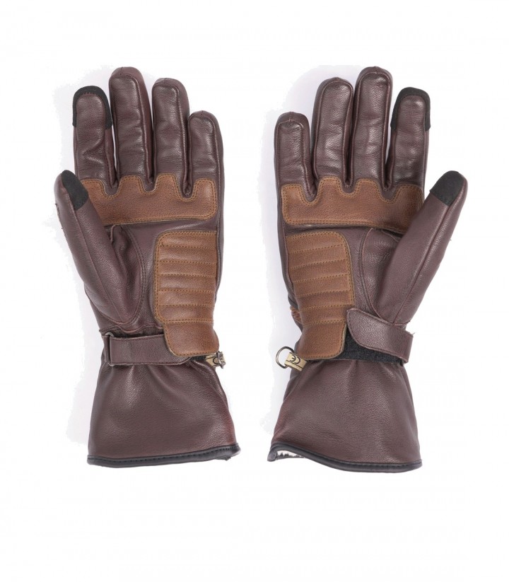 Guantes de Moto de Invierno By City Lyon de Hombre Marrones