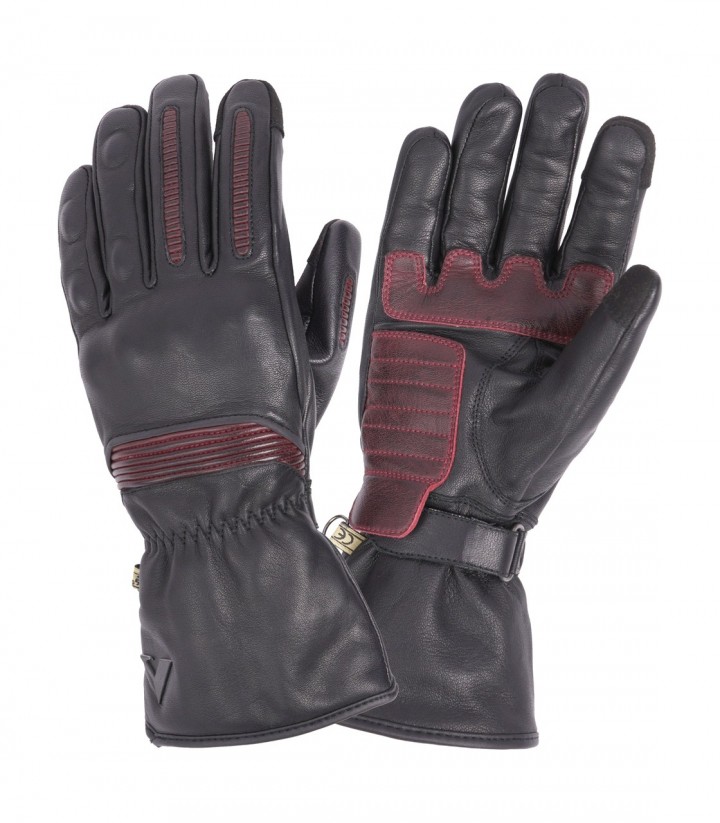 Guantes de Moto de Invierno By City Lyon de Hombre Negros y Rojos