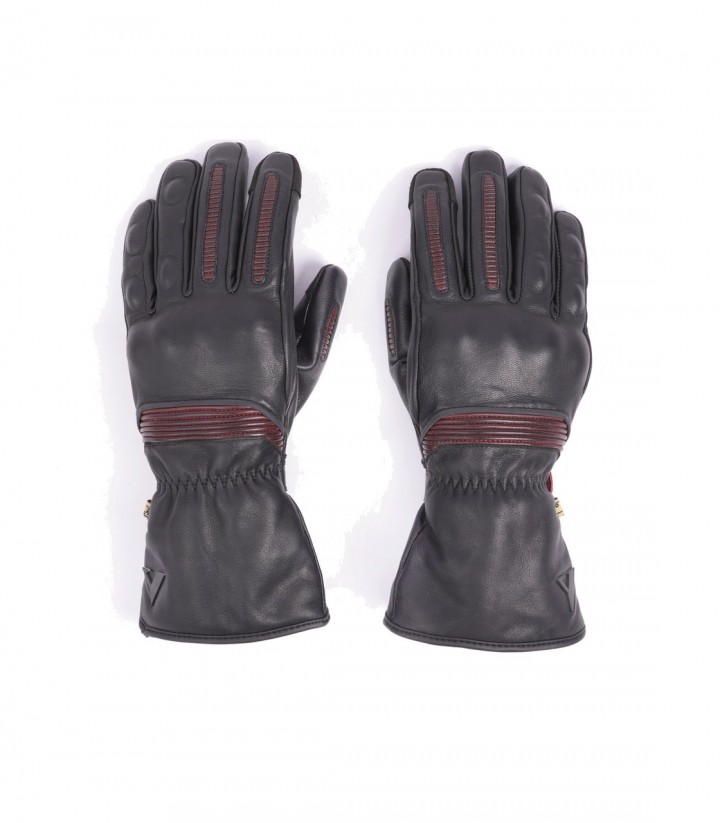 By City Lyon Men's Winter Motorcycle Gloves in Black and Red