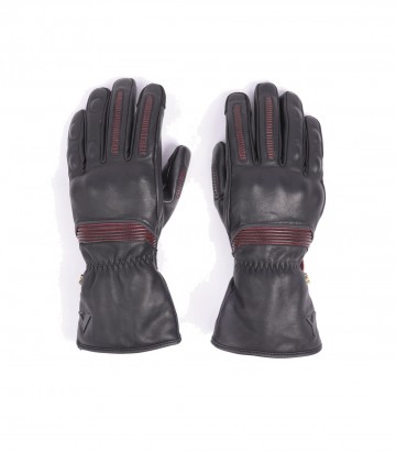 By City Lyon Men's Winter Motorcycle Gloves in Black and Red