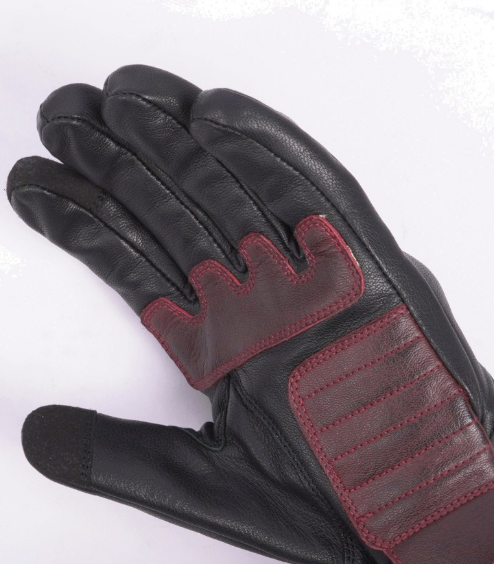 By City Lyon Men's Winter Motorcycle Gloves in Black and Red
