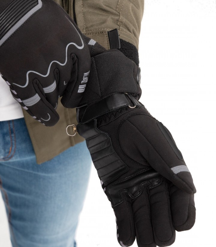 Guantes de Moto de Invierno By City Touring de Hombre Negros