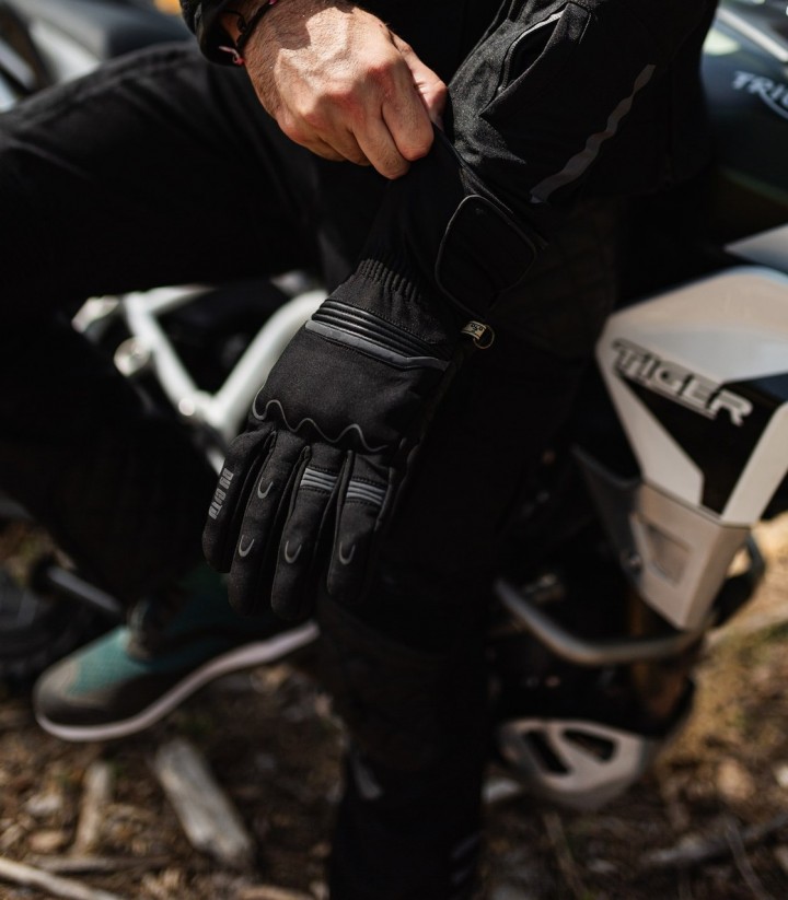 Guantes de Moto de Invierno By City Touring de Hombre Negros