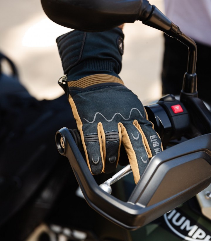Guantes de Moto de Invierno By City Touring de Hombre Beige y Verdes