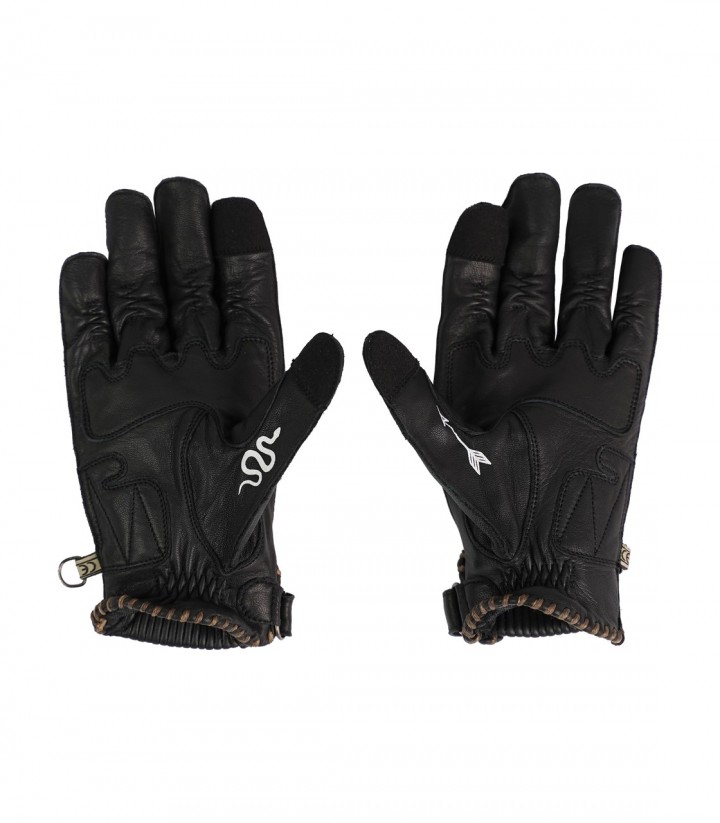 Guantes de Moto de Verano By City Second Skin Tattoo II de Hombre Negros