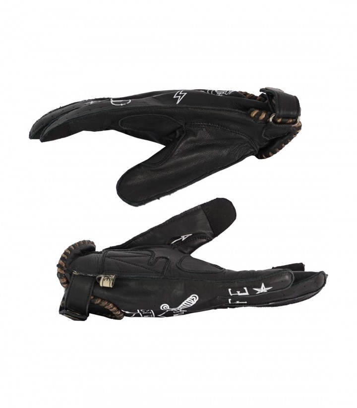 Guantes de Moto de Verano By City Second Skin Tattoo II de Hombre Negros