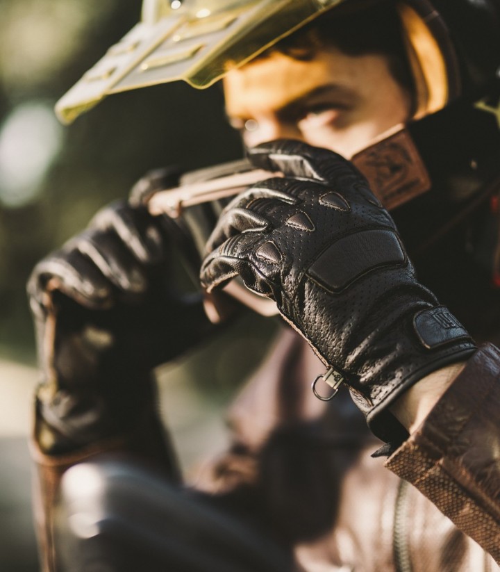 By City Pilot II Men's Summer Motorcycle Gloves in Brown