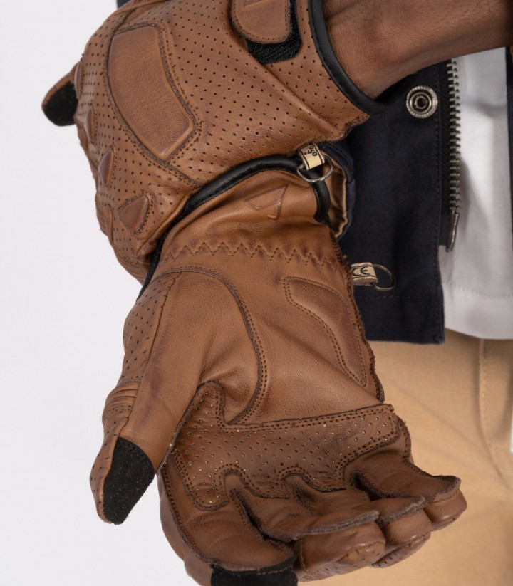 Guantes de Moto de Verano By City Pilot II de Hombre Mostaza