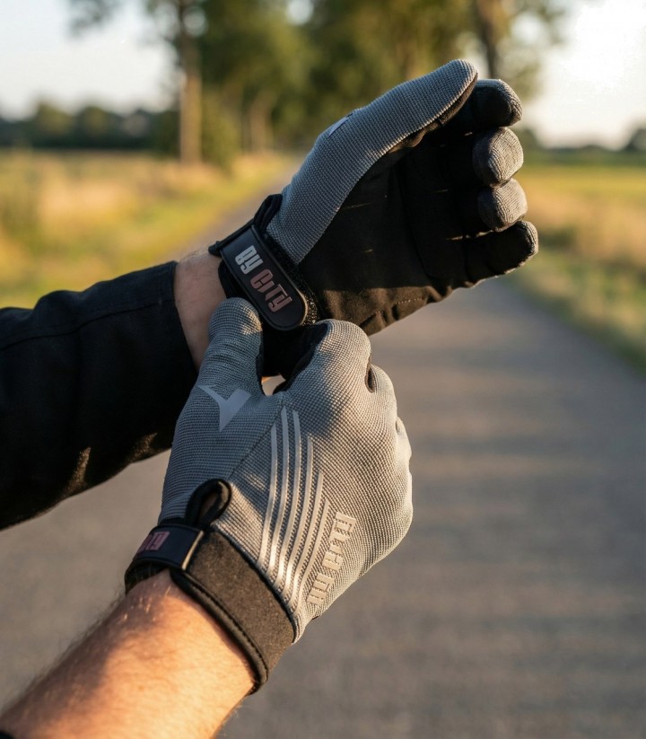 Guantes de Moto de Verano By City Moscow de Hombre Grises