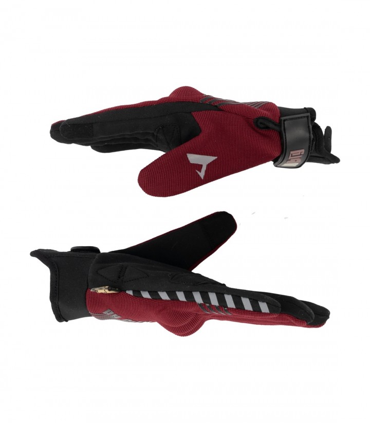 Guantes de Moto de Verano By City Moscow de Hombre Burdeos