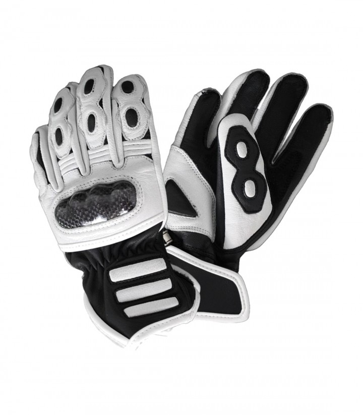 Guantes de Moto Infantiles By City RS Blancos