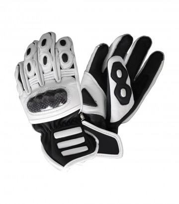 Guantes de Moto Infantiles By City RS Blancos