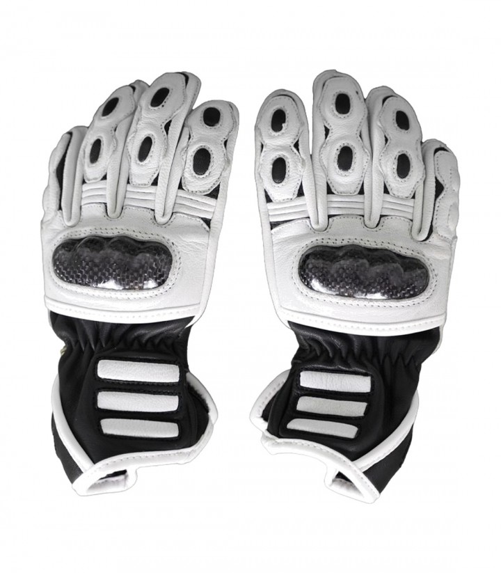 Guantes de Moto Infantiles By City RS Blancos