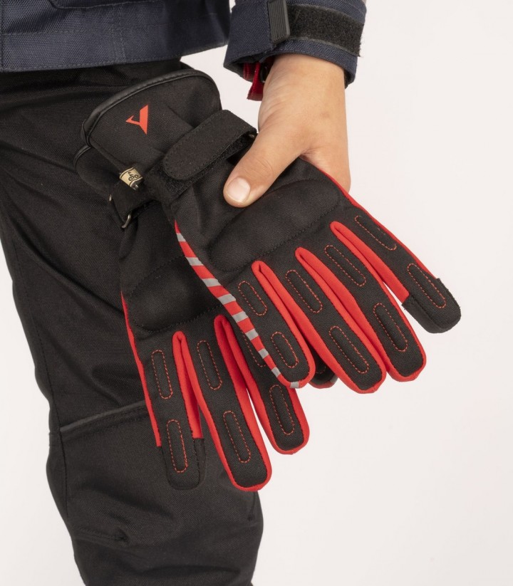 By City Portland Kids' Motorcycle Gloves in Red