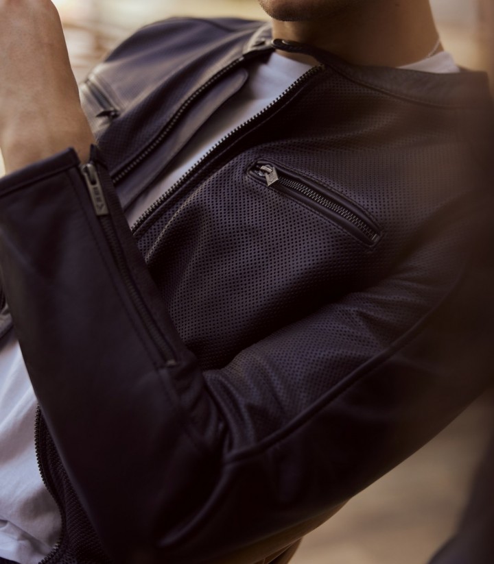 Chaqueta Moto Invierno Hombre By City Street Negra
