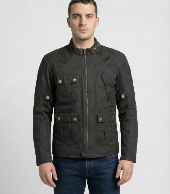 Chaqueta Moto Verano Hombre By City Teneree Venty V Negra