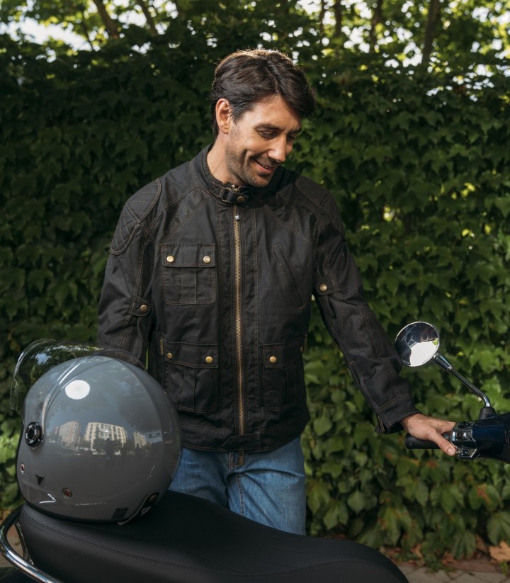 Chaqueta Moto Verano Hombre By City Teneree Venty V Negra