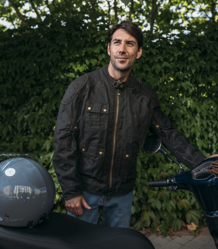By City Teneree Venty V Men's Summer Motorcycle Jacket in Black