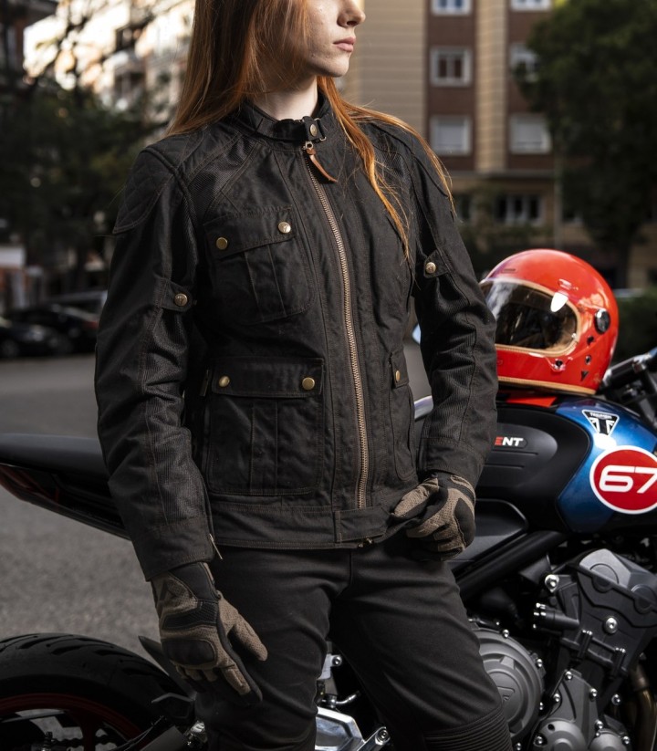 Chaqueta Moto Verano Mujer By City Teneree Venty V Negra