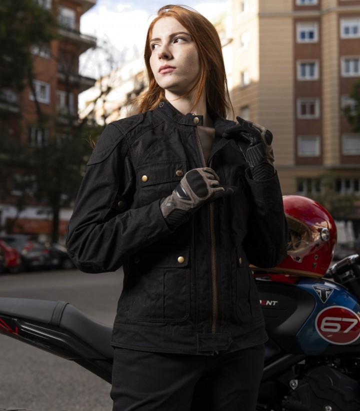 Chaqueta Moto Verano Mujer By City Teneree Venty V Negra