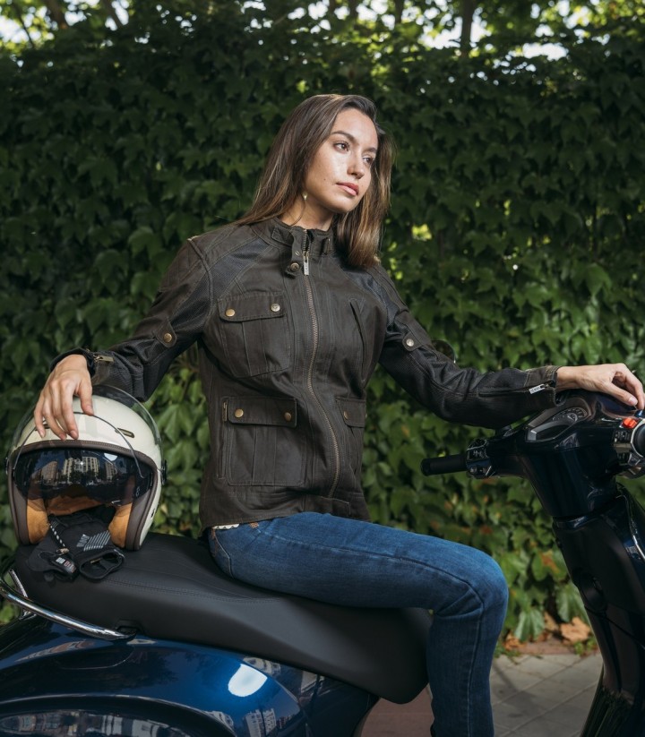 Chaqueta Moto Verano Mujer By City Teneree Venty V Verde