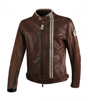 By City 70s Men's Summer Motorcycle Jacket in Brown