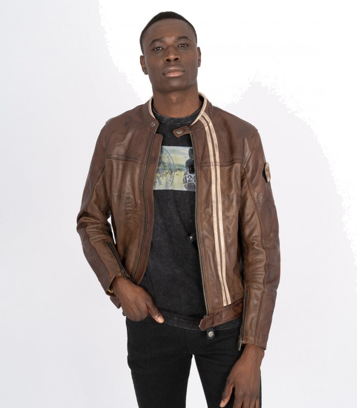 Chaqueta Moto Verano Hombre By City 70s Marrón