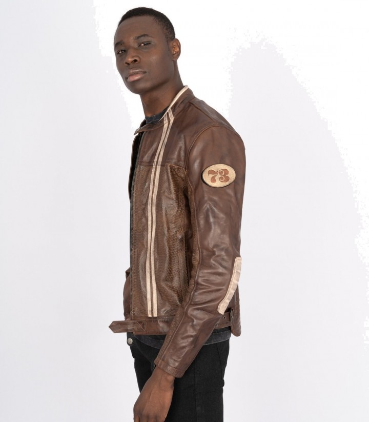 Chaqueta Moto Verano Hombre By City 70s Marrón