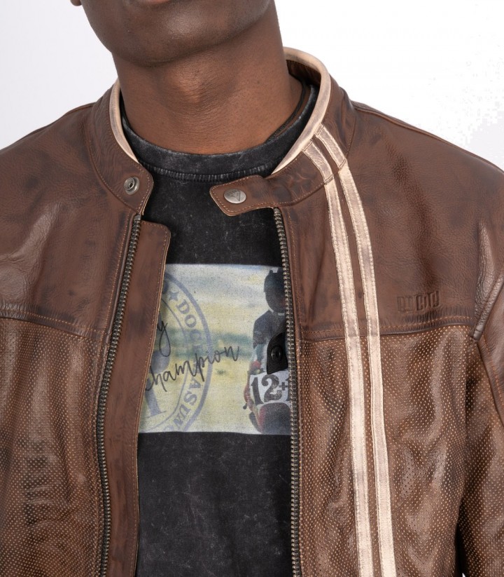 Chaqueta Moto Verano Hombre By City 70s Marrón