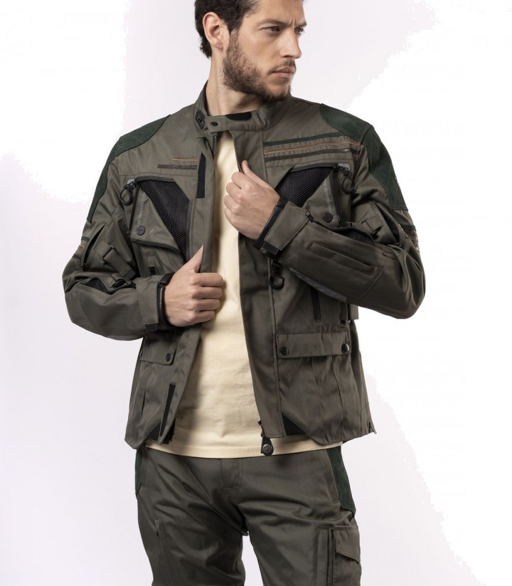 Chaqueta Moto Invierno Hombre By City Wild Verde