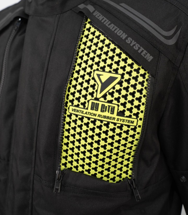 Chaqueta Moto Invierno Hombre By City Africa Short Negra