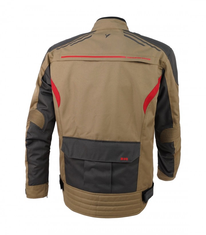 By City Africa Short Men's Winter Motorcycle Jacket in Beige