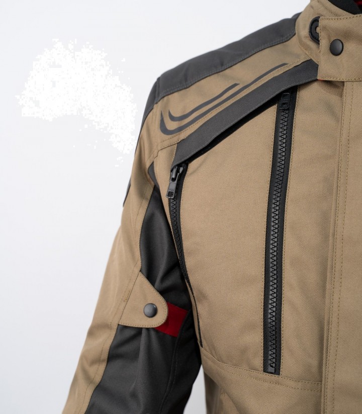By City Africa Short Men's Winter Motorcycle Jacket in Beige