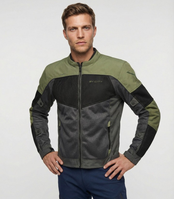 Chaqueta Moto Verano Hombre By City Luma Verde